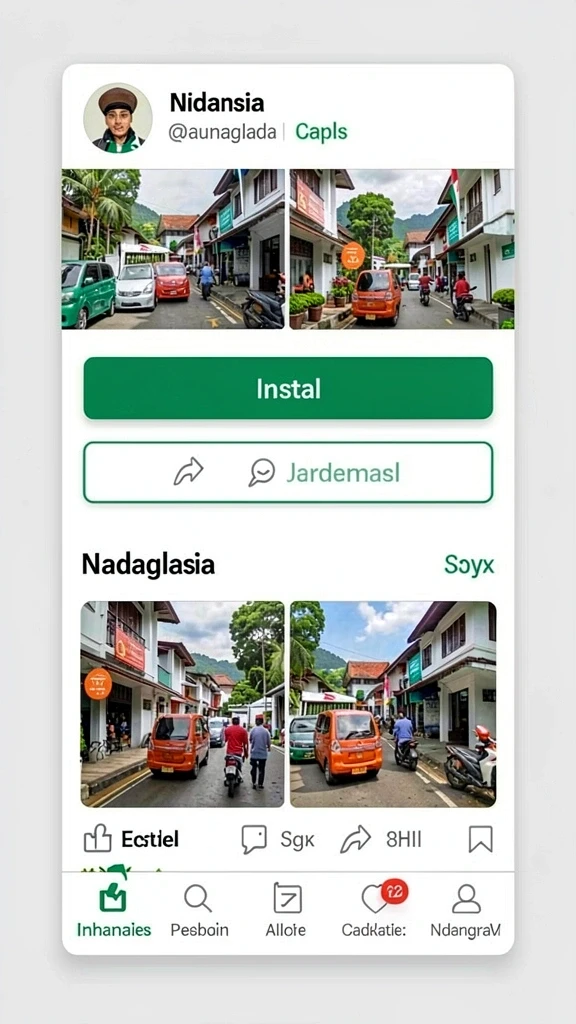 Tampilan menu utama yang menarik dan mudah dinavigasi.