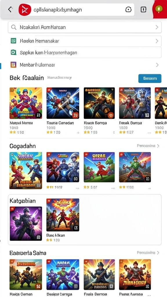 Menu interaktif yang mudah dinavigasi di aplikasi JURAGAN77.