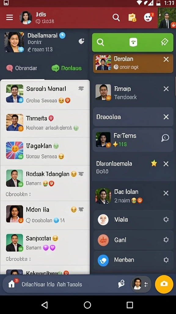Tampilan awal yang menarik dan penuh warna.