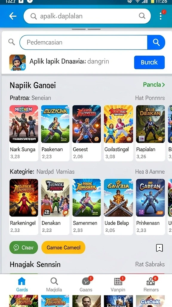 Tampilan karakter utama yang menawan.