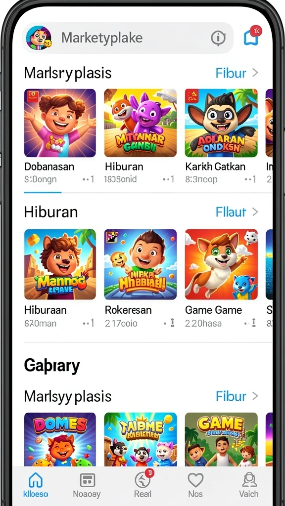 Tampilan awal menu yang menarik dan mudah dinavigasi.