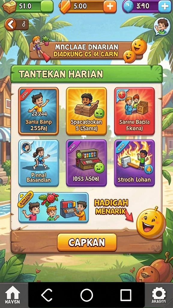 Sistem reward menarik bagi semua pemain.