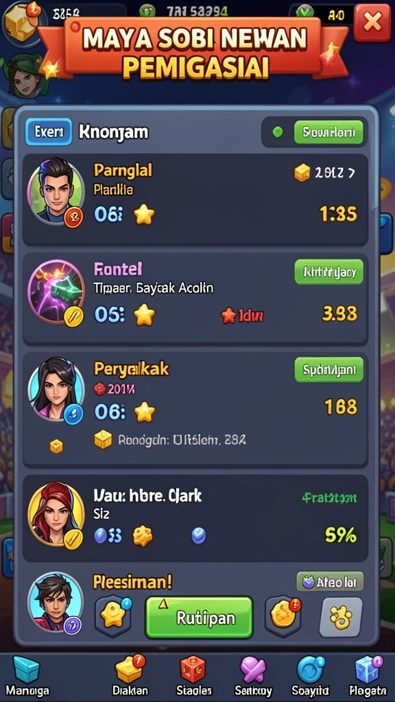Tampilan antarmuka S9S9 yang menarik dan mudah dipahami.