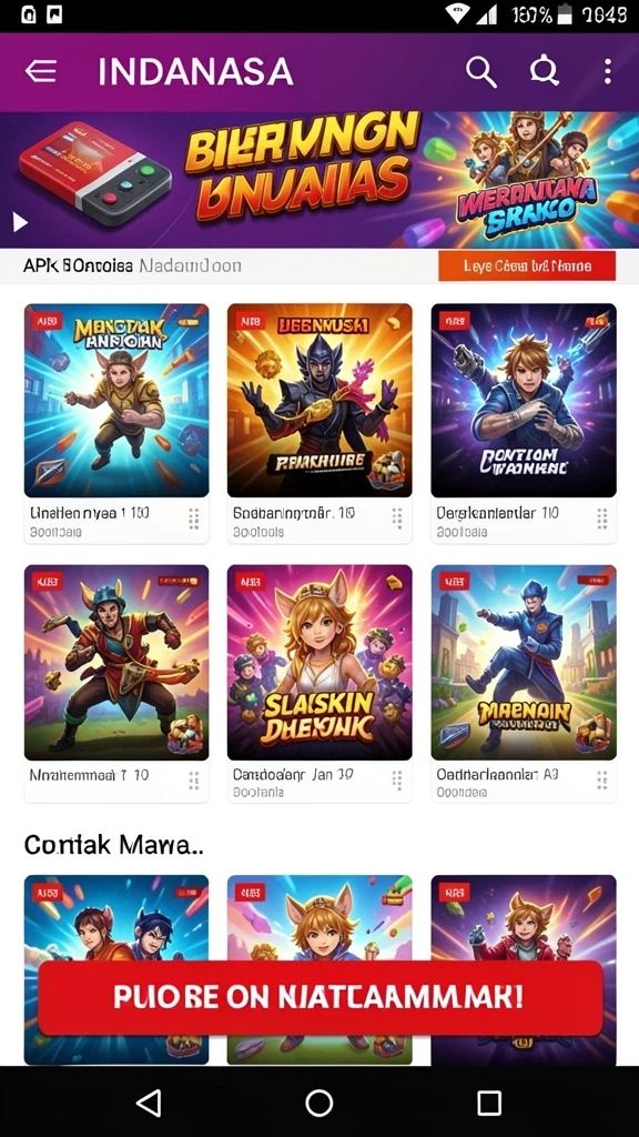Tampilan grafis SPINHARTA yang menawan.
