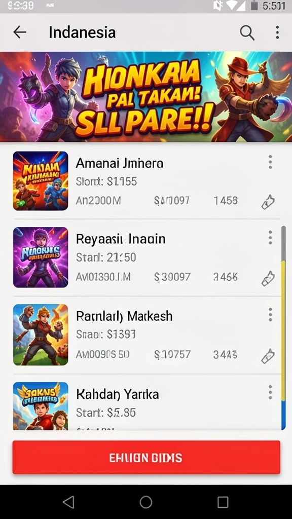 Tampilan antarmuka SULTANSLOT yang mudah dinavigasi.