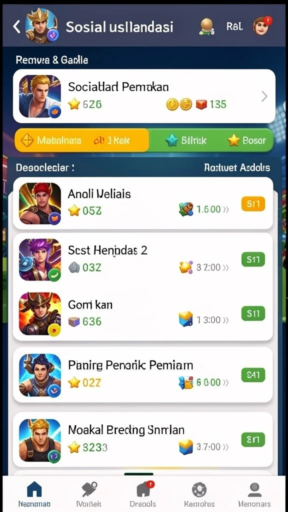Fitur interaksi yang memungkinkan pemain bersaing langsung.