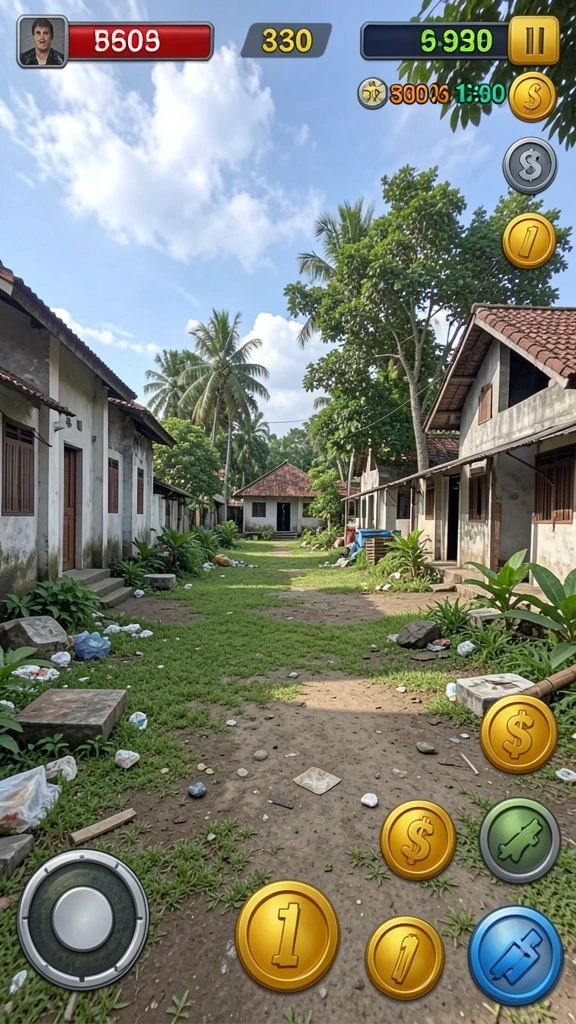 Karakter wayang yang penuh warna dan unik.