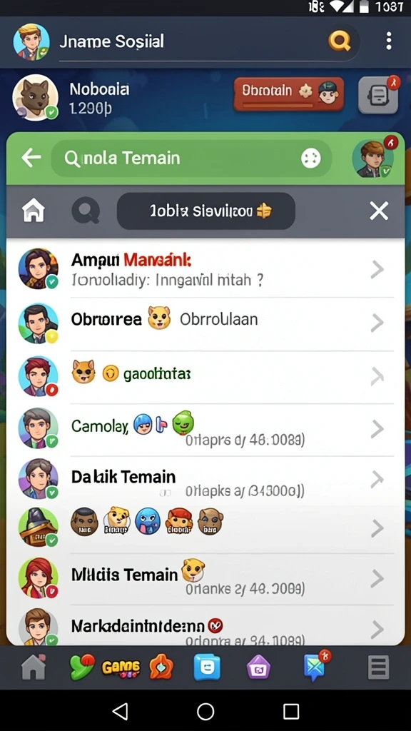 Fitur interaksi pemain yang seru dan menyenangkan.